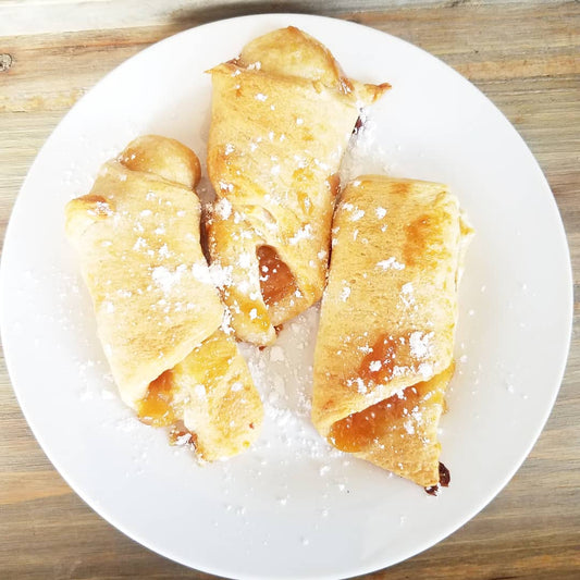 Yummy Breakfast Peach Croissants