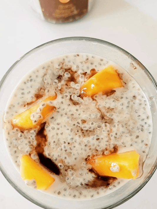 Peach Chia Honey Pudding