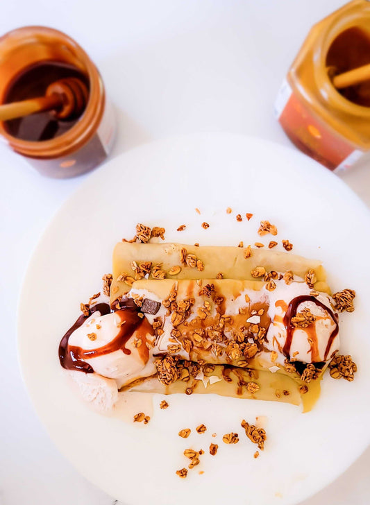 Chocolate Cinnamon Honey Crepes